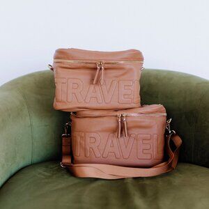 Travel Makeup Bag, Travel Vegan Leather Bag, Travel Accessories, Gift Idea